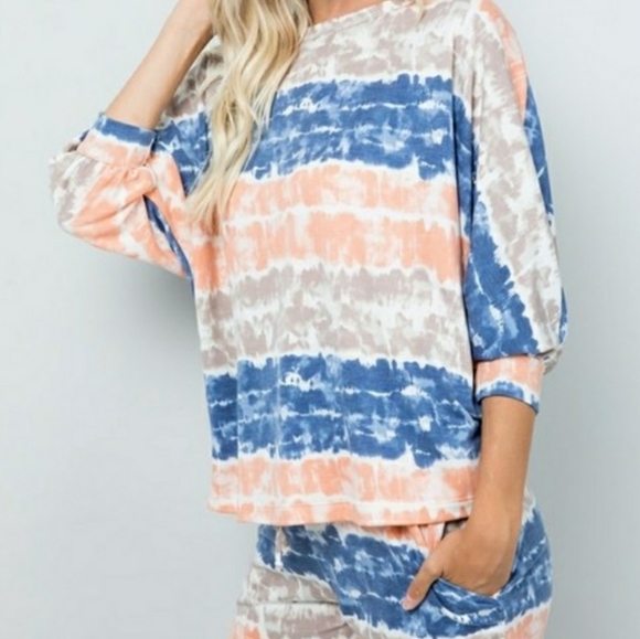 Tie Dye French Terry Top - Picture 3 of 5